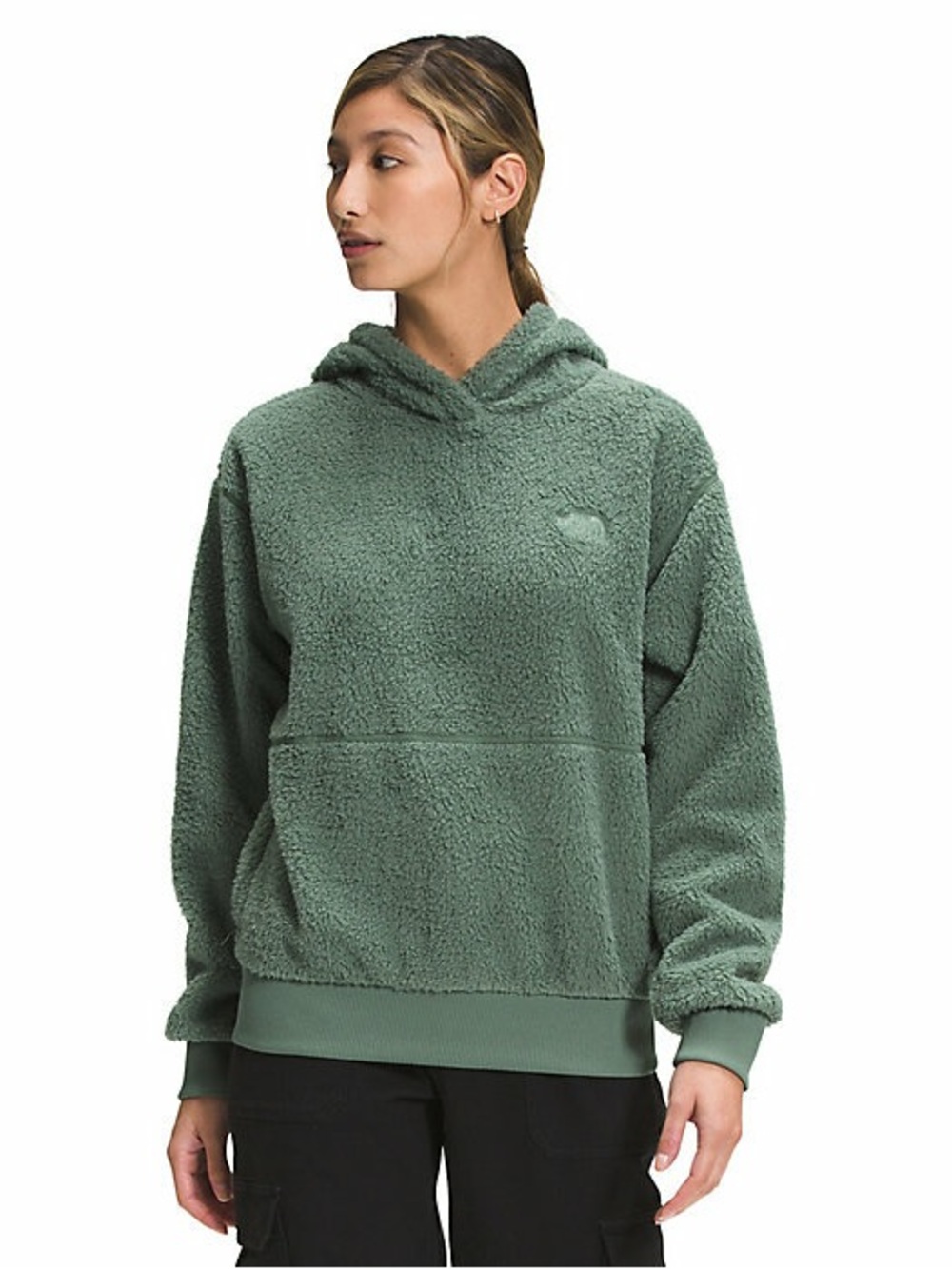 The North Face Women's Green Sherpa Hoodie Size XS